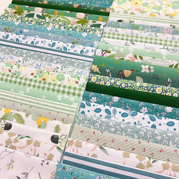 Cotton Fabric DIY Making Supplies Quilting Patchwork Fabric Fat Quarter Bundles by Antetek