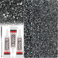 36000Pcs Grey Rhinestones for Bedazzling, Flat Back Resin Diamond Crystal by Worthofbest