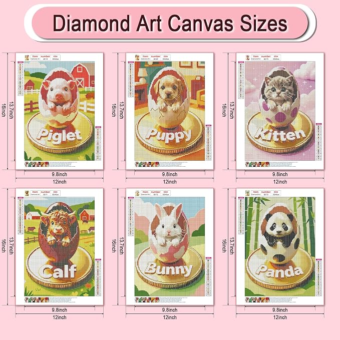 DOZEEZOP 6-Pack Diamond Painting Art Kits - Image 6