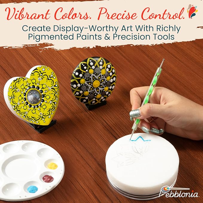 Pebblonia Mandala Rocks Pebble Painting Kit - Image 5