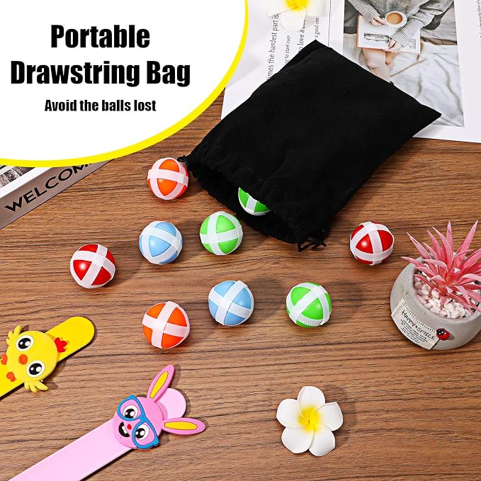 Skylety 20 Pieces Sticky Balls for Fabric Dart Board, Dart Hook and Loop Safe - Image 5