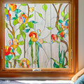 Kromapolis Window Privacy Film Stained Glass Faux 3D Rose Decorative UV Sun by Kromapolis