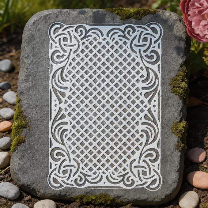 TIAMECH A4 Reusable Vintage Floral Frame Stencil - Image 3