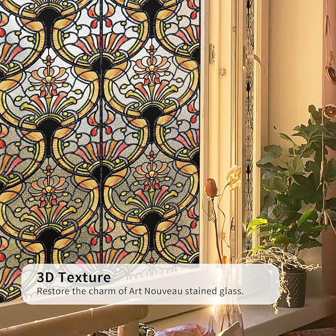 3D Vintage Stained Glass Window Film - Image 3