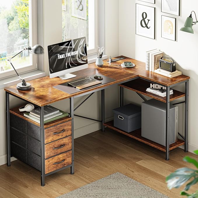 Huuger L Shaped Office Desk - Image 2