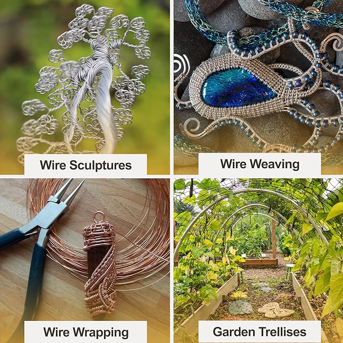 Mandala Crafts 13 Gauge Yellow Green Anodized Aluminum Craft Wire, 60 FT | - Image 5