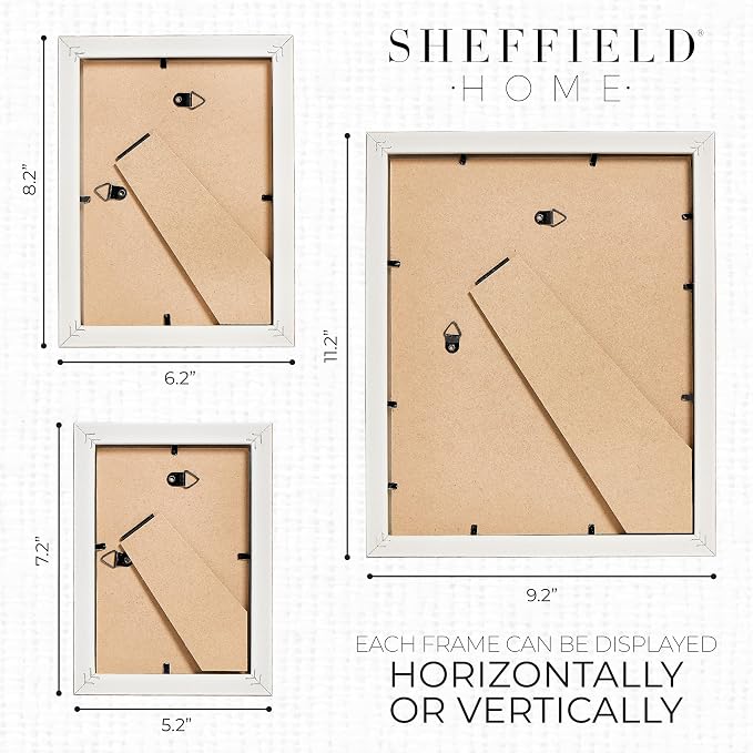Sheffield Home 4 Piece Gallery Wall Frame Set, 8x10 Inch, 5x7 Inch, and 4x6 Inch - Image 4