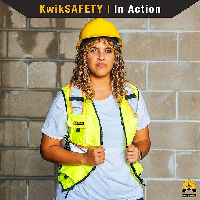 KwikSafety - Charlotte, NC - FIRST LADY Safety Vest for Women, High Visibility Reflective Strips, Meets ANSI & OSHA