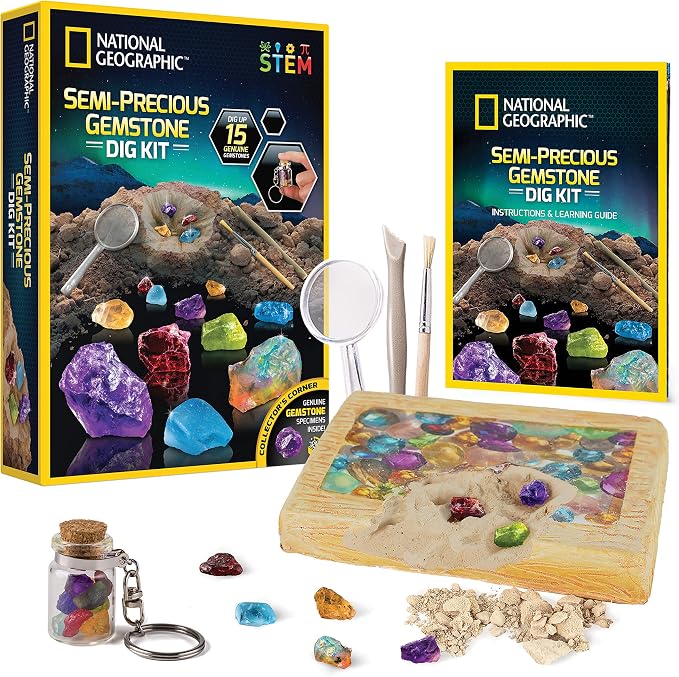 National Geographic Semi-Precious Gemstone Dig Kit by BlueMarbleToys