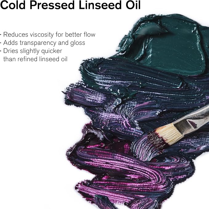 Winsor & Newton Cold Pressed Linseed Oil, 75ml Bottle - Image 2