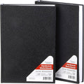 Artlicious Hardcover Sketch Book 2 Pack, 5.5" x 8" Black Drawing Books by Artlicious