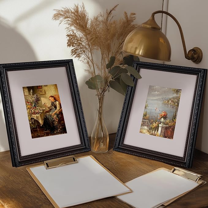 eletecpro 8x10 Vintage Picture Frame, Glass Cover, Horizontal or Vertical - Image 6