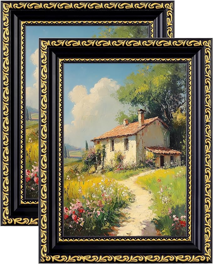 eletecpro 5x7 Vintage Picture Frame, Glass Cover, Horizontal or Vertical by eletecpro