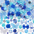 350 Pieces 3D Resin ABS Colorful Rose Flower Bows Butterfly Charms by ShowNow