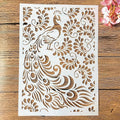 TIAMECH A4 Reusable Feather Leaves Peacock Stencil by TIAMECH