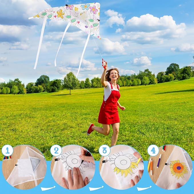 Honoson 20 Pieces DIY Blank Kite - Image 3