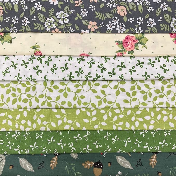 Cotton Fabric DIY Making Supplies Quilting Patchwork Fabric Fat Quarter Bundles by Antetek
