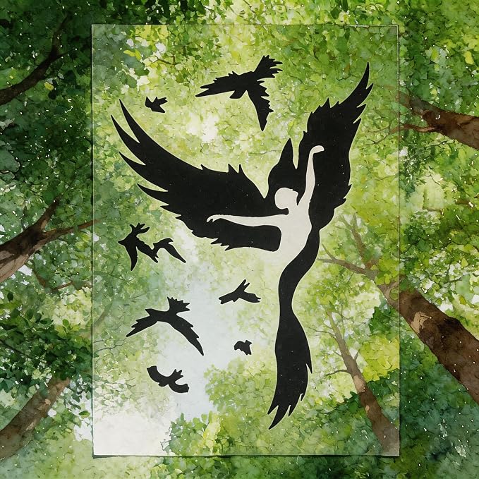 TIAMECH A4 Reusable Phoenix Flying Birds Stencil - Image 4