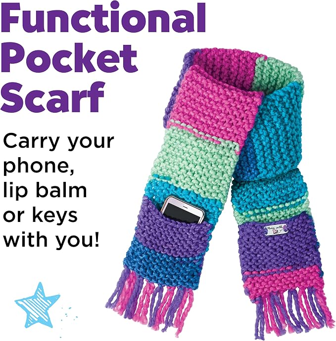 Creativity for Kids Learn to Knit Pocket Scarf - Image 4