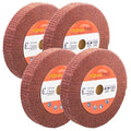 6 Inch Flap Wheel, Non-Woven Abrasive Polishing Wheel, 1 Inch Thickness, 3/4 Inch Arbor, for Bench Grinder (4 Pcs Grit320)