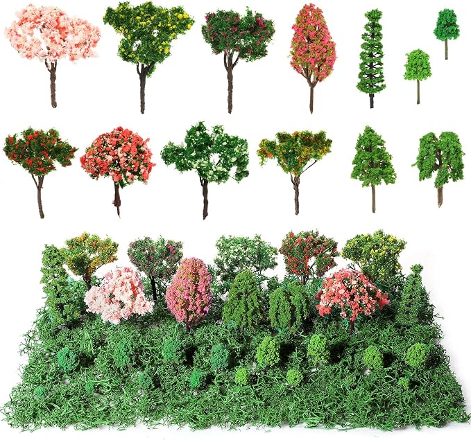 Canlierr 28 Pcs Tiny Model Trees by Canlierr