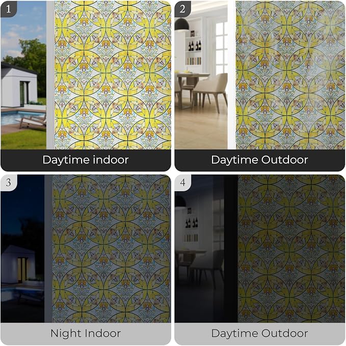 3D Stained Glass Window Film, Decorative Window Privacy Film - Image 6