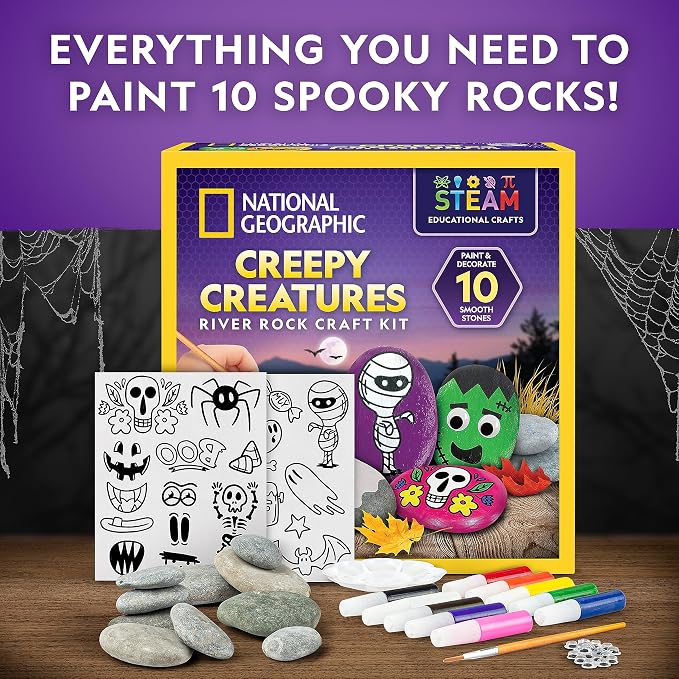 National Geographic Creepy Creatures Rock Painting Kit - Image 5