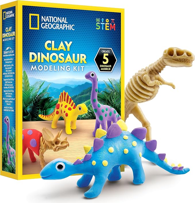 National Geographic Clay Dinosaur Arts & Crafts Kit by BlueMarbleToys