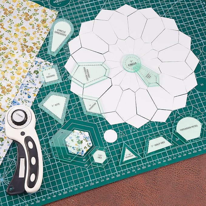 Cinnvoice 612 Pcs Patchwork Paper EPP English Piecing Supplies 12 Shapes - Image 6
