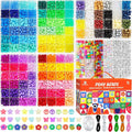 Dowsabel 6 Boxes 120 Colors Pony Beads Bracelet Making Kit, Beads by Dowsabel
