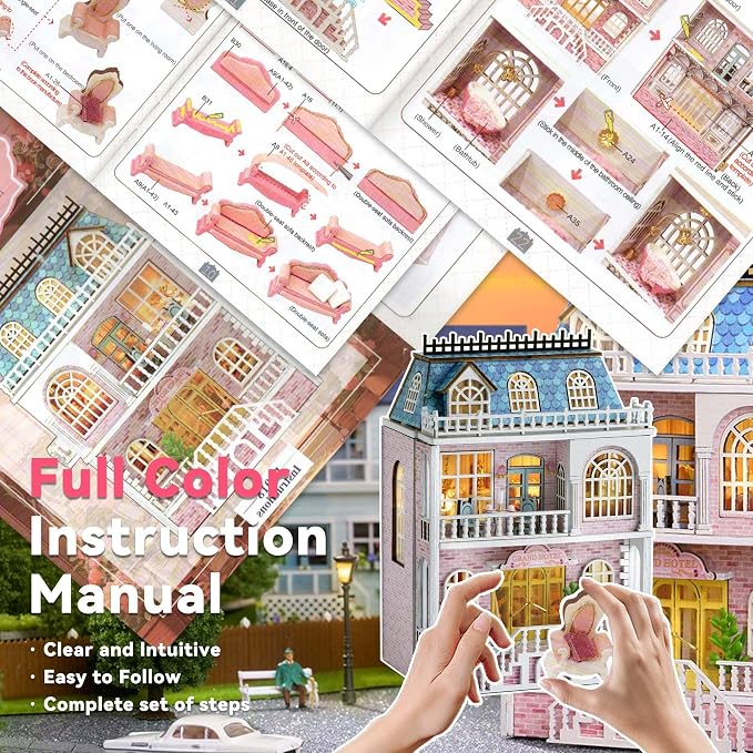 Flever Dollhouse Miniature DIY House Kit Creative Room - Image 6
