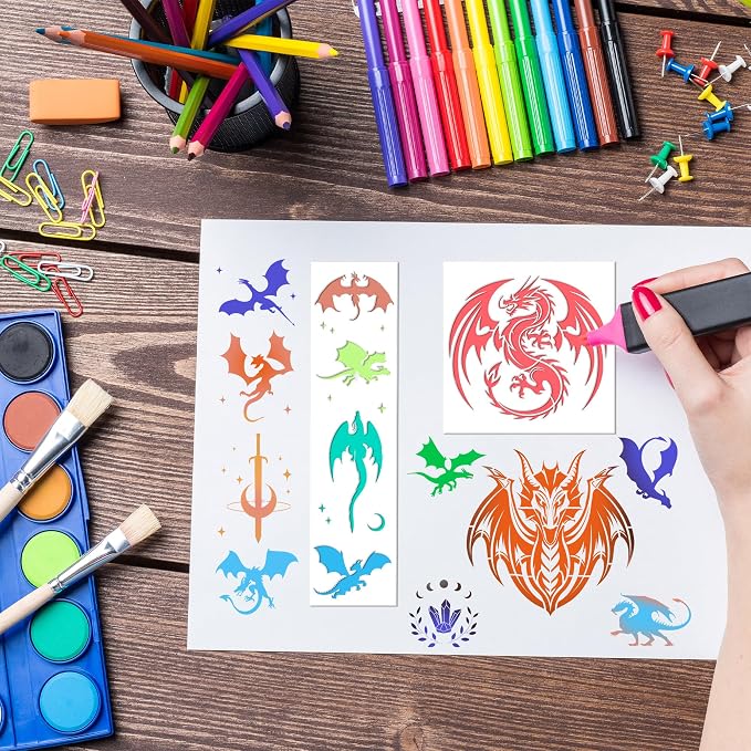 Keluna Dragon Stencils for Painting - Image 2