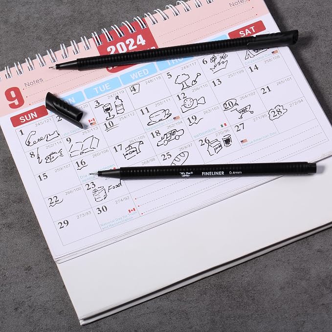 Mr. Pen- Black Fineliner Pens, 12 Pack, 0.4mm Fine Point | Smooth Bible - Image 5