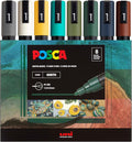 uni POSCA PC-5M Water-Based Paint Markers, Reversible Medium Tip, Earthtone Ink by Unknown