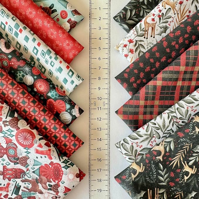 Cozy Patchwork Cotton Fabric Bundle – 60 Pre-Cut Squares, 100% Cotton 140 GSM - Image 3