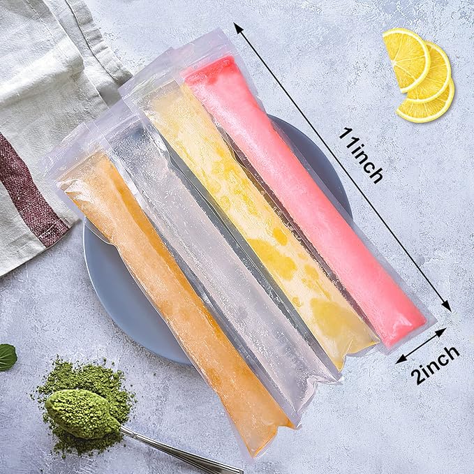 FEBSNOW 200Pcs Ice Pop Mold Bags Popsicle Pouches - Image 3