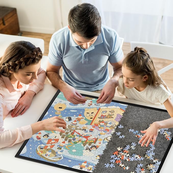 1000 Pieces Puzzle Board, 31.5x23.6 Felt Puzzle Storage Mat | Portable surface - Image 2
