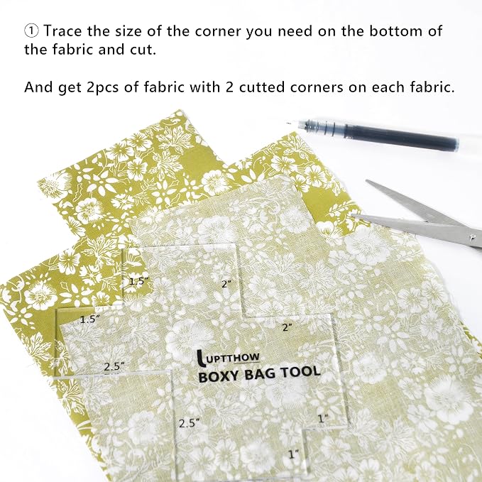 UPTTHOW 3Pcs Boxy Bag Making Templates Notion - Image 4