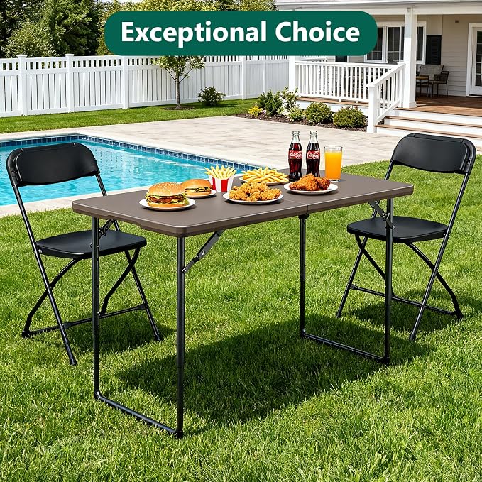 2 Pack Folding Table 4ft - Image 3