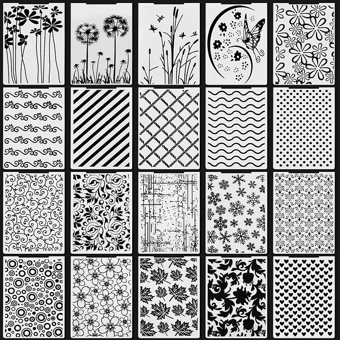 Mumufy 20 Pcs Embossing Folders by Mumufy