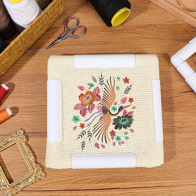 Janinka Embroidery Hoop 3 Pcs Cross Stitch Hoops and Frames White Rectangular - Image 4
