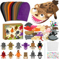 WATINC 12Pcs Hand Puppet Making Kit, Art Craft Felt Sock Puppet Toys, Creative by WATINC