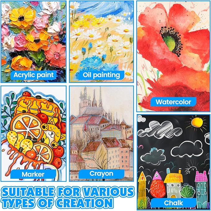 ESRICH Canvas for Painting, 2 Pack Square Canvas Boards for Painting 12x12 100% - Image 4