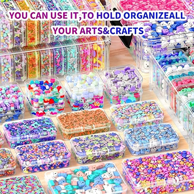 Stackable Bead Storage Organizer, 88 Small Plastic Containers - Image 5