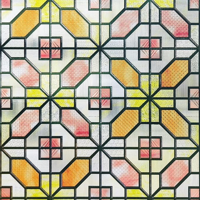 3D Stained Glass Window Film, Decorative Window Privacy Film - Image 2