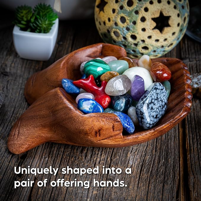 Carved Hands Offering Bowl - Image 5