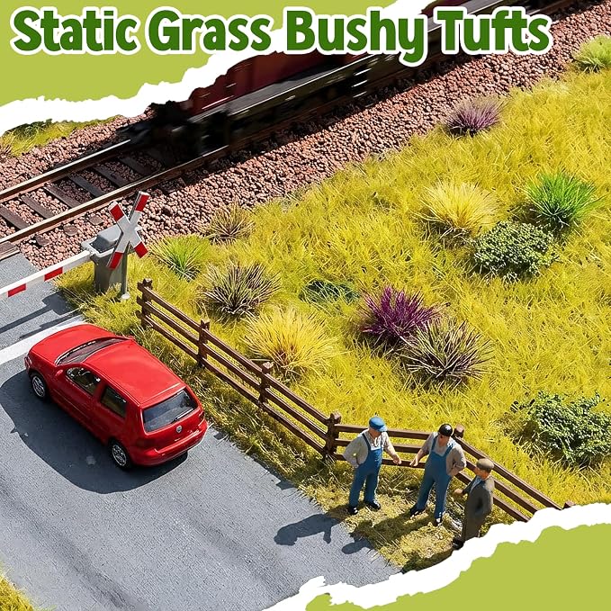 Warmtree 360 Pcs Static Grass Lowland Shrubs Tuft Terrain Model Kit - Image 6