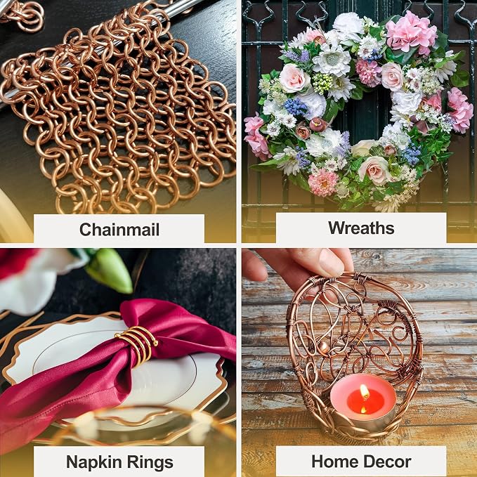 Mandala Crafts 16 GA Gold Blue Purple Assorted Anodized Aluminum Craft Wire | - Image 6
