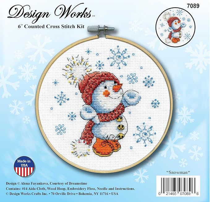 Snowman Counted Cross Stitch Kit - Image 2