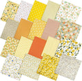 HunnmingRe 20 Pcs 10''x10'' Yellow Flower Quilting Fabric Square Spring Floral by HunnmingRe